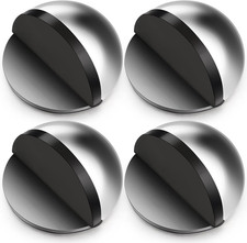 Self Adhesive Floor Door Stoppers Stainless Steel Half Dome Wall Protector 4PK