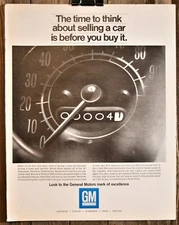 1967 GM General Motors Chevy Pontiac Buick Cadillac Odometer Full Page Print Ad
