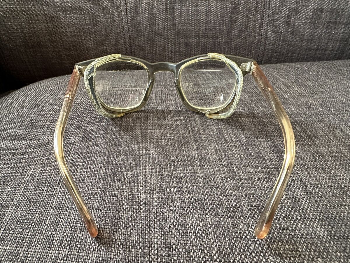 AO American Optical Flexi Fit 6M Z87 Safety Horn Rim Glasses AO American Optical Flexi Fit 6M Z87 Safety Horn Rim Glasses