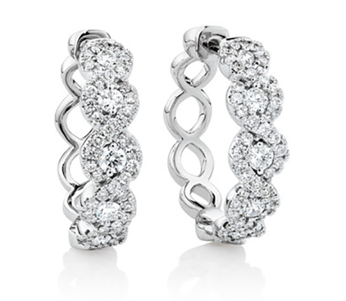 Michael Hill Diamond Huggies Earrings - 1 Carat TW, 14ct White Gold - Bild 3 von 7