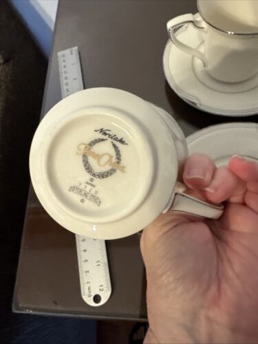 Rare Noritake Sterling Cove 7720 Set Of 4 Cups And Saucers Never Used - Picture 4 of 24