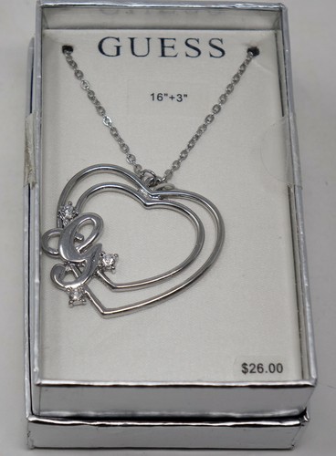 Rhinestone Heart Pendant Necklace | eBay