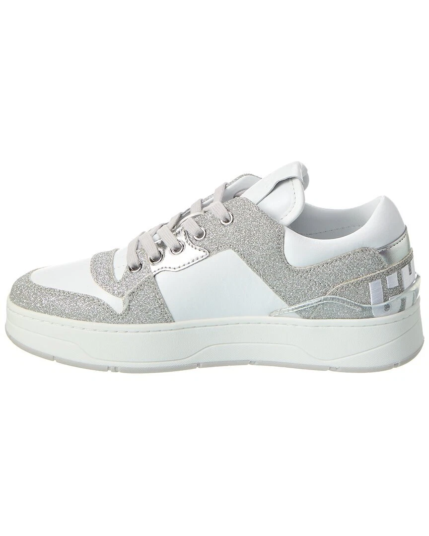 Jimmy Choo Florent/F Leather & Glitter Sneaker Women's | eBay