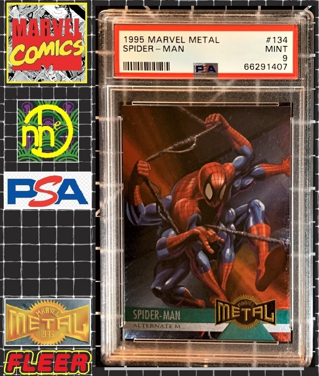 1995 Marvel Metal - #134 Spider-Man Alternate M - PSA 9 MINT | eBay