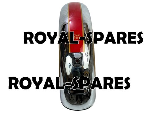 REAR MUDGUARD CHROME & RED FIT FOR ROYAL ENFIELD CLASSIC 350 REBORN CHROME RED - Picture 13 of 21