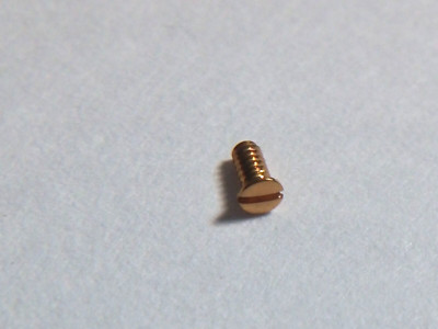 Patek Philippe screw, 18K Gold, ladys quartz case back screw, tap .095, length 2