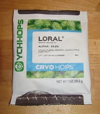 LORAL CRYO HOP PELLETS 1oz NEW SUPER NOBLE HOPS ex HBC291 LupuLN2 HOP HASH 23%AA