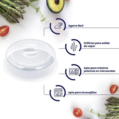 Coperchio Per Microonde Trasparente - Anti-schizzi, Riutilizzabile, Diametro 20cm - Foto 7