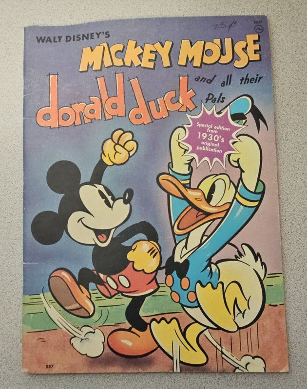 "Mickey Mouse Donald Duck and all their Pals" Reproduction Copy - C. 1950's