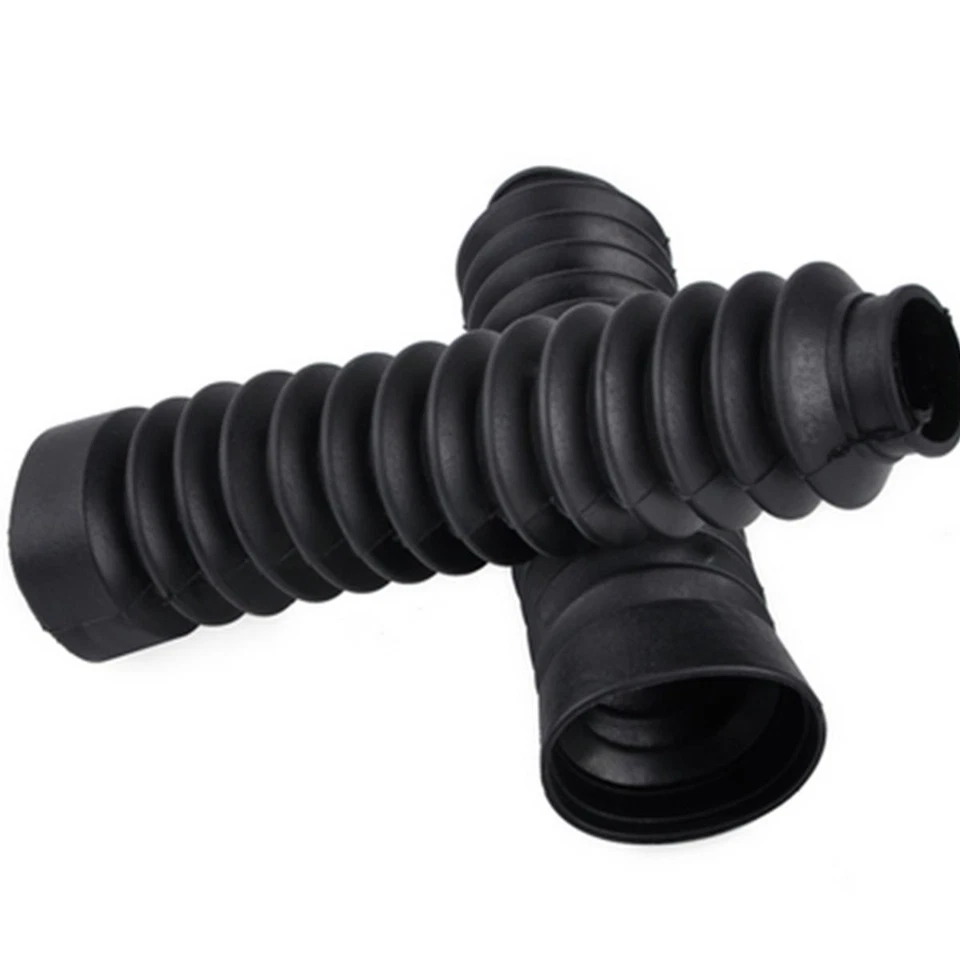 Cubierta antipolvo tubo horquilla delantera motocicleta 2 piezas goma universal amortiguador botas Foto 3 de 4