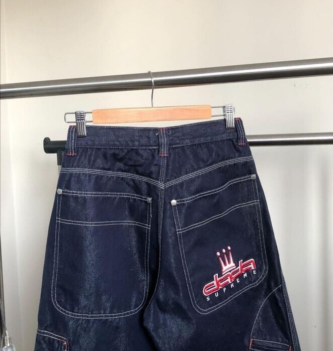 Dada Supreme Damani jeans, vintage baggy, shiny, silver Dada Supreme Damani jeans, vintage baggy, shiny, silver