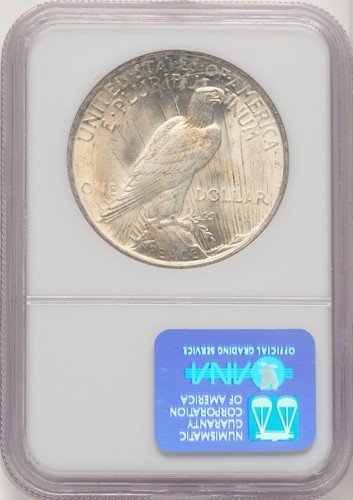 1922 NGC MS66 Classic Set Peace Silver Dollar Binion #47 of 63 180496-047 - Picture 2 of 2