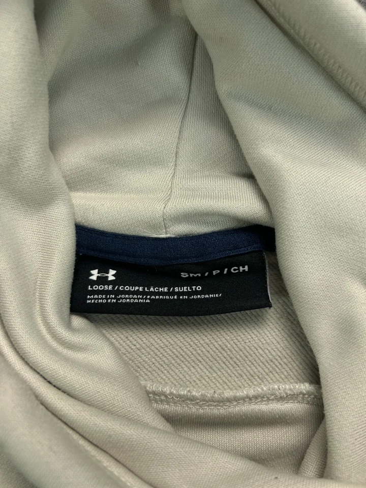 Sudadera Under Armour Mujer Mediana Beige Capucha Cuello Malla Brazo Manga Larga Foto 4 de 4