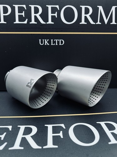 2 X 4" EDELSTAHL 304 SANDGESTRAHLT AKRAPOVIC AUSPUFF SPITZEN UNIVERSAL - Bild 3 von 11