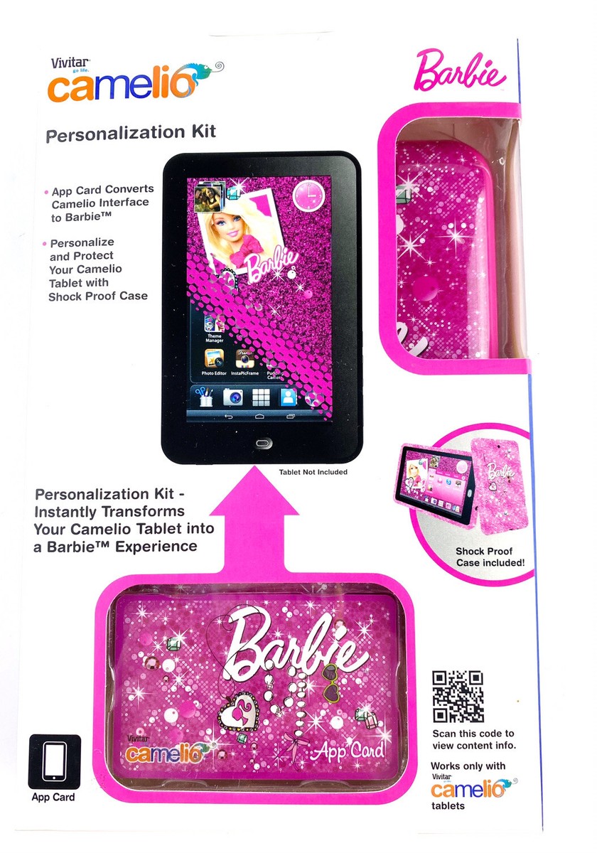 Vivita Camelio Pink Personalization Kit Barbie Tablet Case App