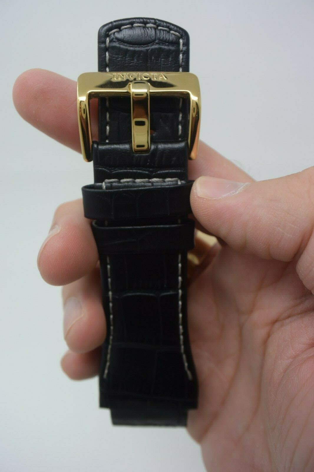 *SUPER RARE/NEW* Invicta 0745 Reserve 18K Gold Plated Swiss Men's Watch + Strap image 9