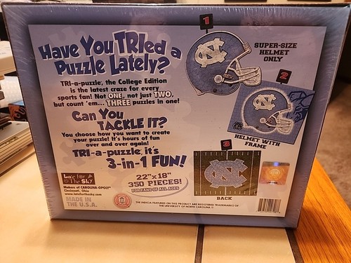 Late for the Sky North Carolina Tar Heels 3 In 1 350 Pc Deluxe Puzzle NIB SEALED - Picture 4 of 4
