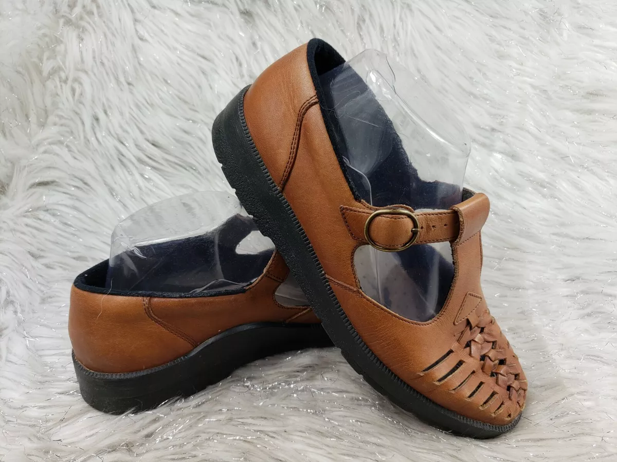 RIEKER ANTISTRESS Brown Leather Shoes Flats Size eBay