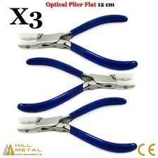 Flat Nylon Jaw Plier Optical Crimp on Nose Pad Adjustment Pliers 12cm 3Pcs Set