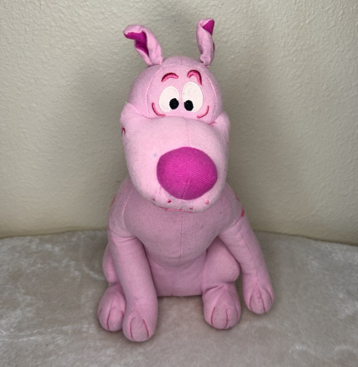 Pink Scooby Doo Plush with Purple Glitter Collar 12” Inches