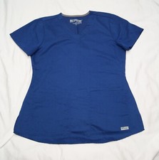 greys anatomy scrub top women's small blue 2 pocket style 71166