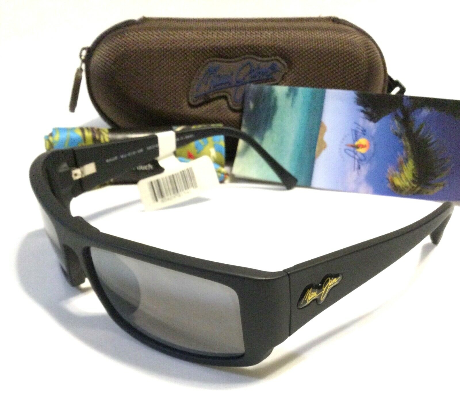 RARE MAUI JIM AKAMAI SUNGLASSES Matte Black w/ Grey Polarized Lenses MJ 212-2M | eBay