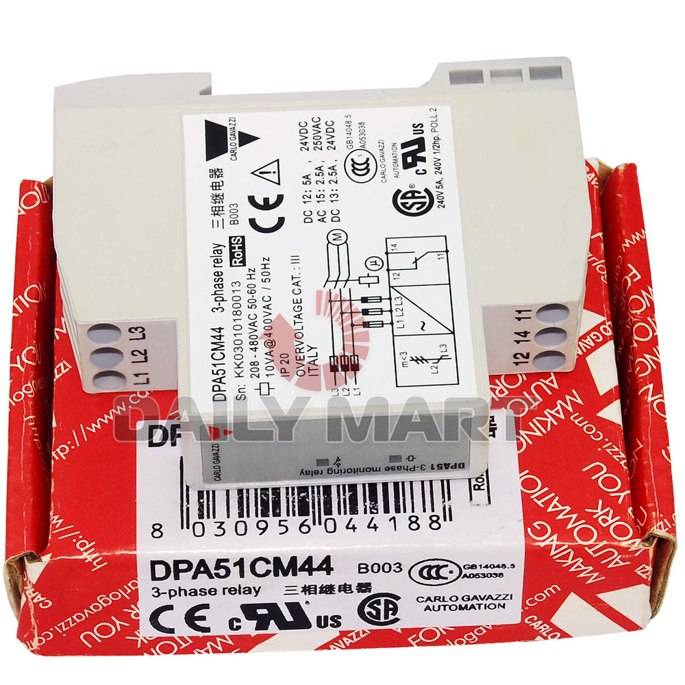 New Carlo Gavazzi DPA51CM44 Phase Monitoring Relay with SPDT Contacts 3