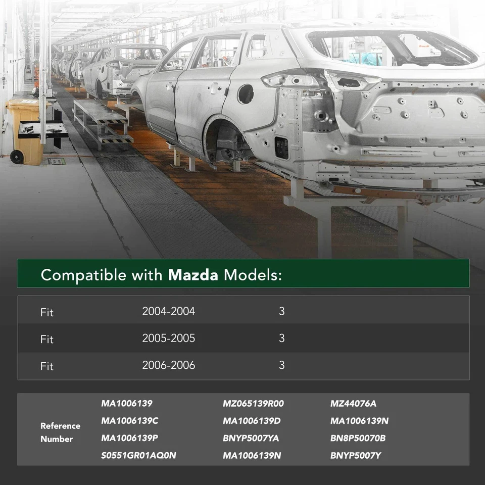 Barra de impacto de refuerzo de parachoques delantero de acero para Mazda 3 2004 2005 2006 acero Foto 2 de 4