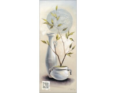 Leinwandbild Blue Flowery I 27x77 cm