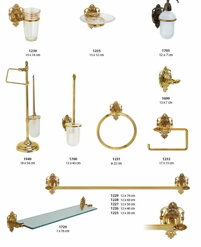 Messing Barock Klassisch Bad Accessoires vergoldet Badset Seifenspender - Bild 1 von 1