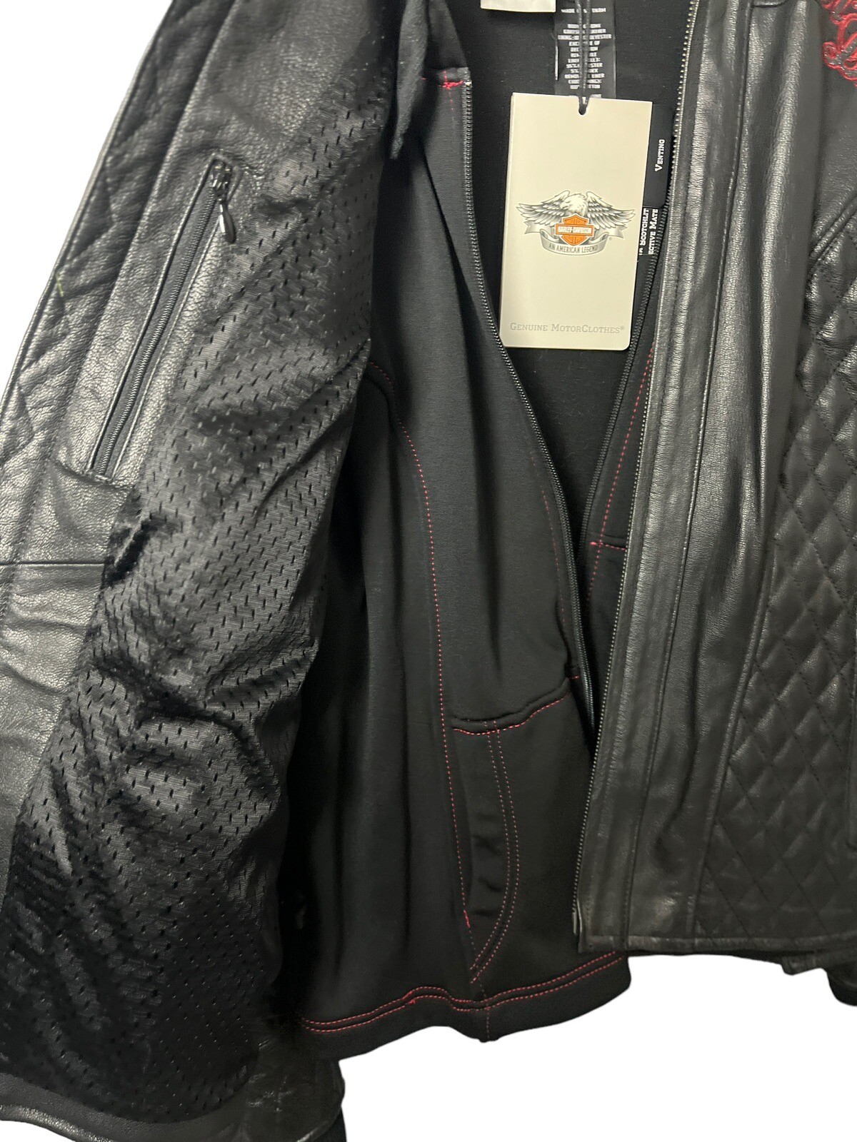 HarleyDavidson Scroll Skull 3in1 Large Leather Jacket Black 98104