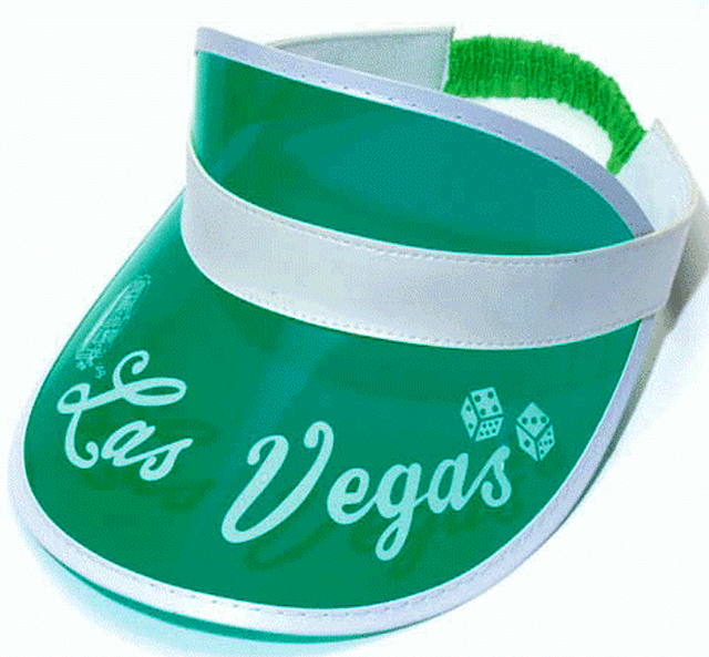 Las Vegas GREEN Visor hat gambling visors casino fear and loathing in