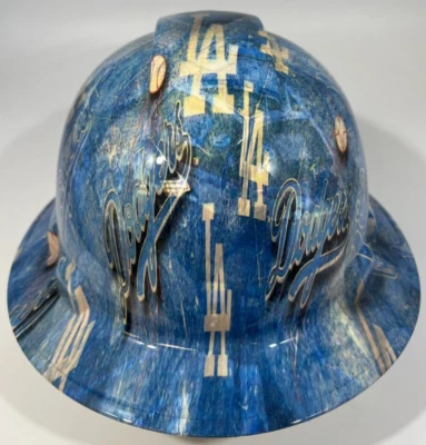 THE HARD HAT SHOP New Full Brim Hard Hat Custom Hydro Dipped LA DODGERS
