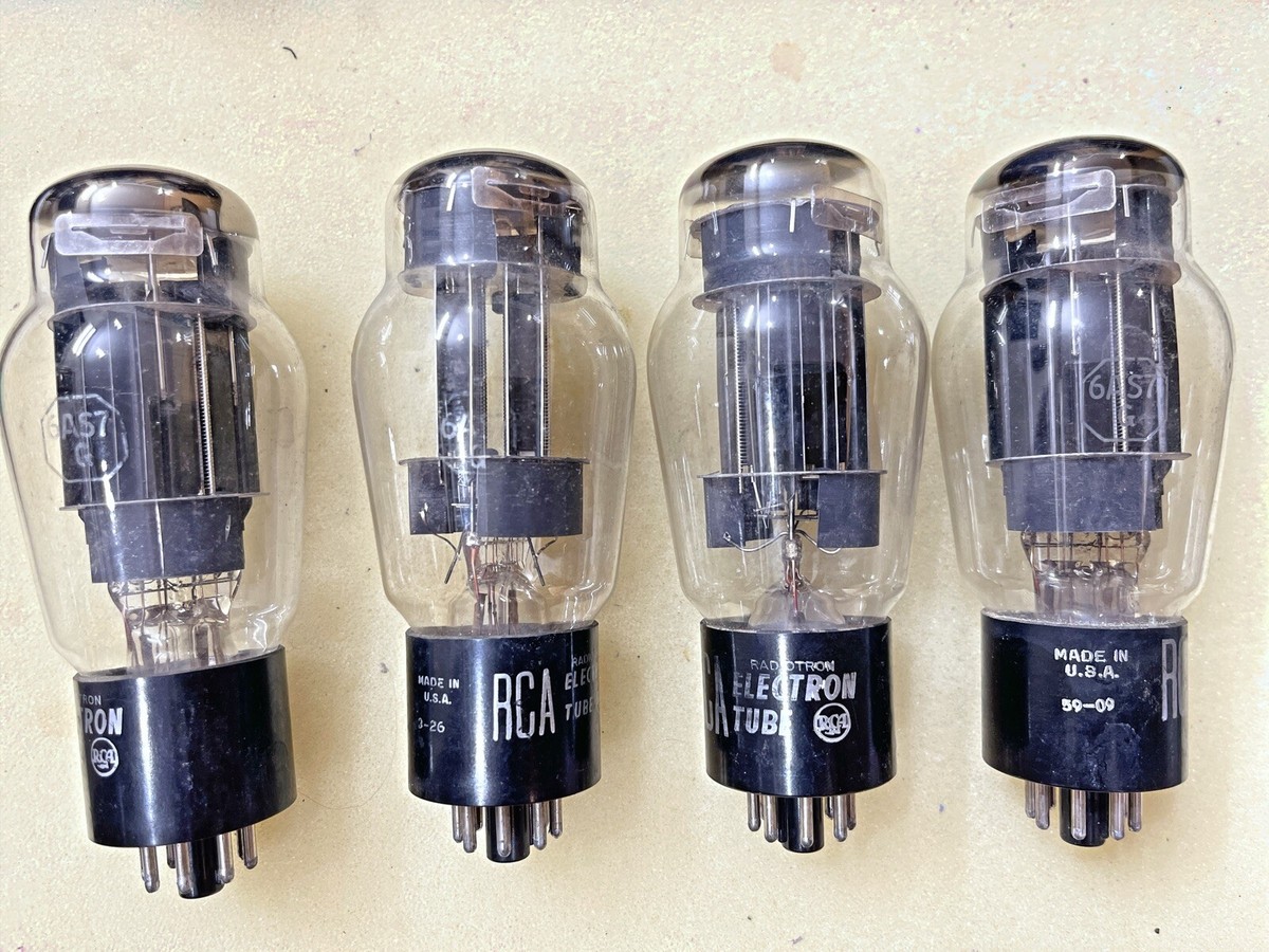 RCA 6AS7 6AS7G CV2523 6080 CV2984 O Getter Black Plate