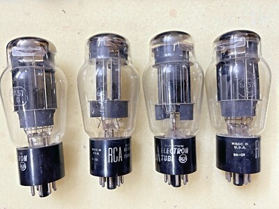 【ga-ho】RCA 70's 7025 2本 RCA 7027A metal base NOS Grey Plate Tested Excellent, DD