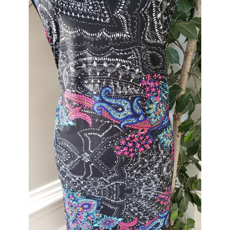 Maxi Vestido Largo Avenue Para Mujer Multicolor Poliéster Cuello Redondo Sin Mangas 22/24 Foto 3 de 4