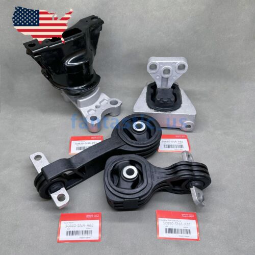 OEM Set of 4 Engine Motor &Trans Mount Kit for 06-10 Honda Civic 1.8L Auto Trans - Picture 1 of 6