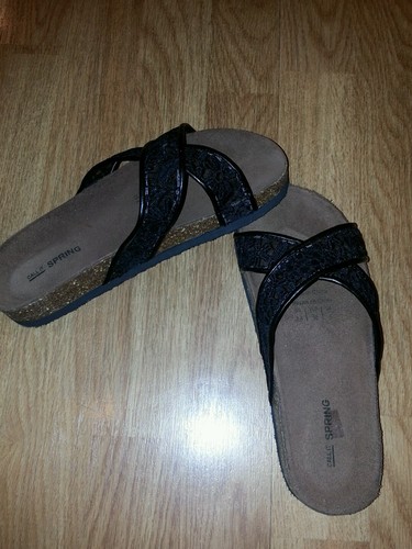 Women's Comfortable Sandals Gorgeous Design Size 7.5 Black Color - Picture 5 of 6