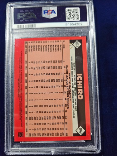 🌟 2021 Topps Ichiro Silver Pack Mojo Rosso Rifrattore #/5 PSA 10 POP 1 - Foto 2 di 7