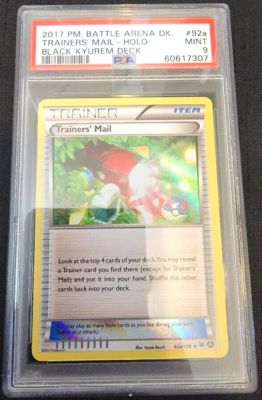 Holo Foil Trainers' Mail # 92a/108 Alternate Art Promo Pokemon Cards PSA 9  MINT