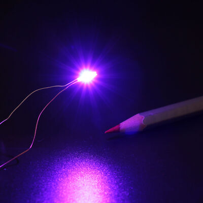 30pcs Pre-wired Micro Litz Wire SMD LED 0603 Purple Light Resin Cover Waterproof