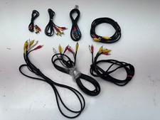 Lot of 8 3-RCA Composite A/V AUDIO VIDEO CABLE MALE TO MALE various lengths