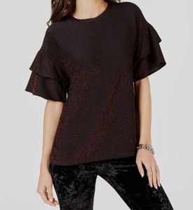 double ruffle sleeve blouse