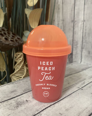 DW HOME ICED PEACH TEA CANDLE ~RICHLY SCENTED SINGLE WICK 4.3 oz DOME LID~ NEW!