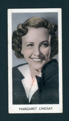 Margaret Lindsay 1939 Abdulla & Co Screen Stars Tobacco Card #33 