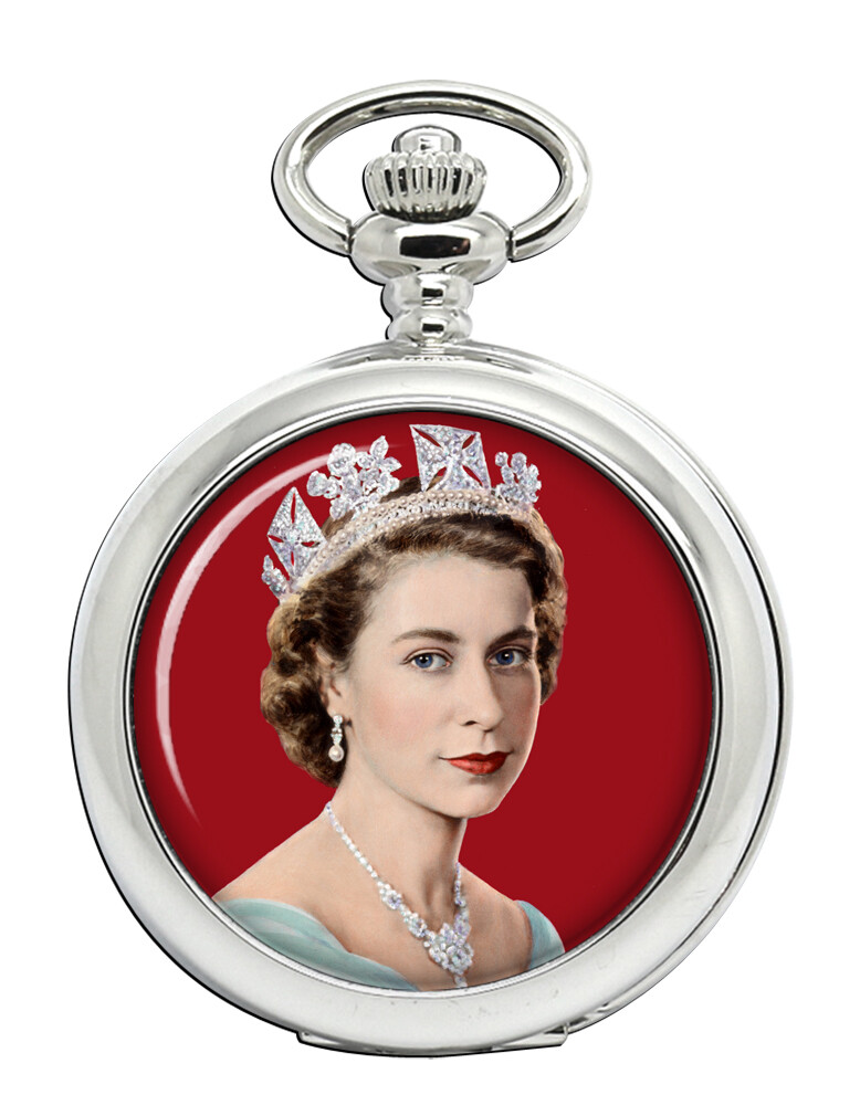 Young Queen Elizabeth II Pocket Watch