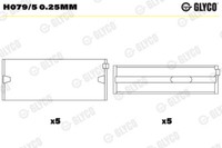 Glyco H079/5 0.25Mm Kurbelwellenlager For Audi Ford MAN Mitsubishi Seat Skoda VW