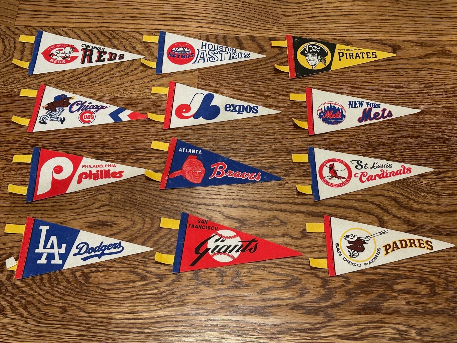 Vintage MLB National League teams mini felt pennants lot eBay