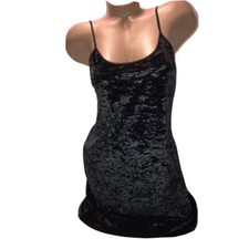 victorias secret dream angels black velvet midi slip Xs/S