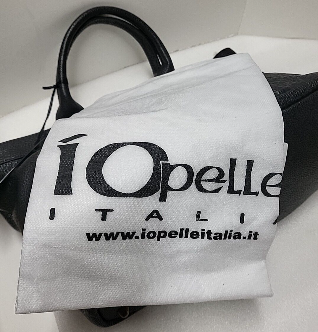 NEW Iopelle Italia Antonio Cristiano Skull Embossed Leather Bag